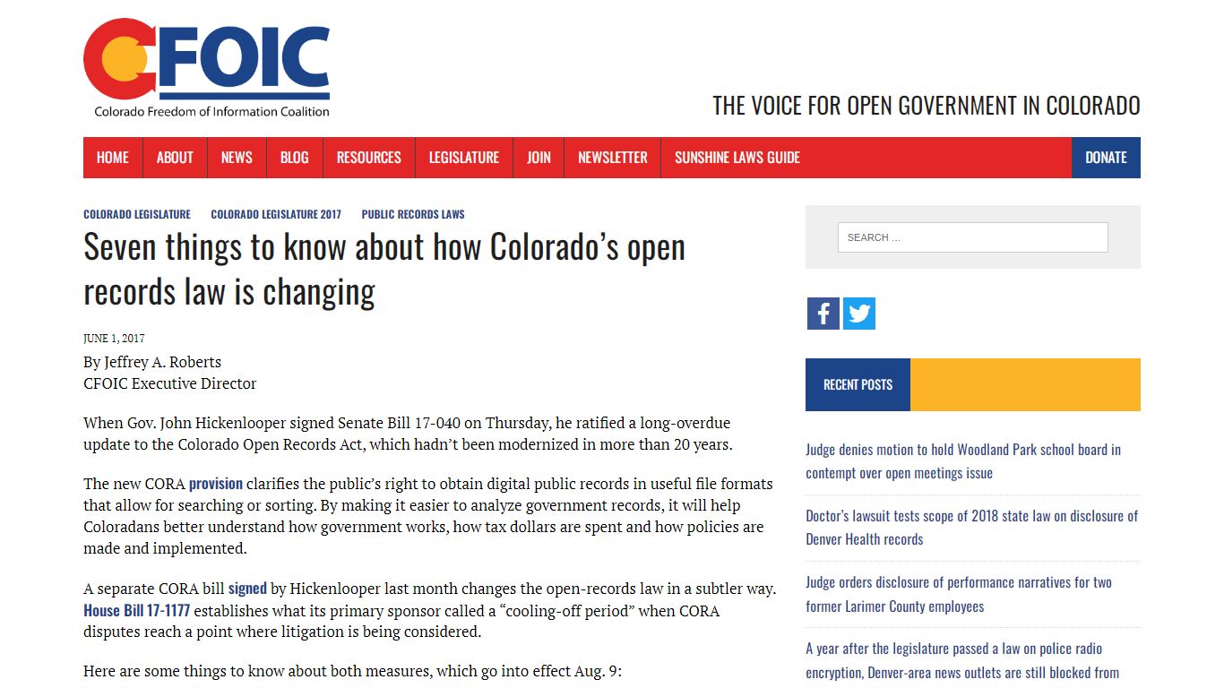 Seven things to know about how Colorado's open records law is changing ...
